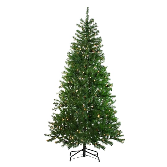 Northlight 7Ft Pre-Lit Vail Spruce Medium Artificial Christmas Tree, Clear Lights in Green | 7 ft | Michaels®